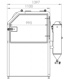 Cabine de sablage à surpression PF 1250 - ARENA