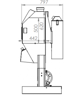 ARENA DS600 bead blasting cabinet side plane