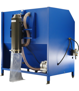 ARENA DC 1500 Cabine de Sablage et Microbillage à dépression vue de dos