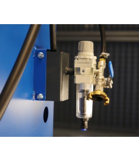 Détail cabine de sablage DC 1500 - Filtre décanteur - Raccord express