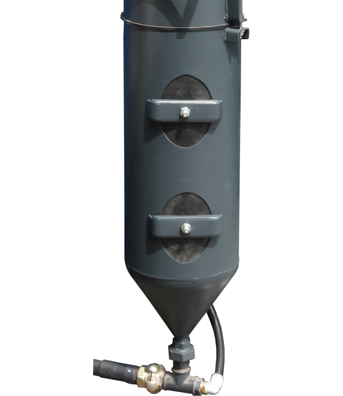 double pot option for ARENA pressurized blast cabinets