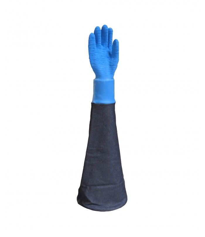 Straight high-strength latex glove for ARENA sandblasting cabinets